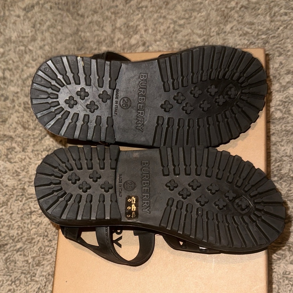 Burberry Kids Black and Red Sandals - Picture 3 of 4